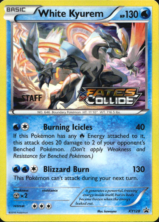 White Kyurem XY128 Staff Promo XY Black Star Promos Pokemon Near Mint