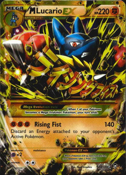 M Lucario EX 113/111 Secret Rare Furious Fists Pokemon Lightly Played