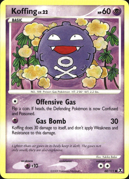 Koffing 68/111 Common Rising Rivals Pokemon Near Mint