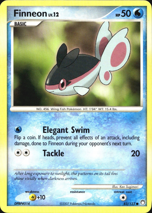 Finneon 83/123 Common Mysterious Treasures Pokemon Near Mint