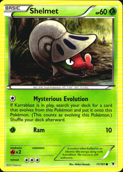 Shelmet 11/101 Common Noble Victories Pokemon Near Mint
