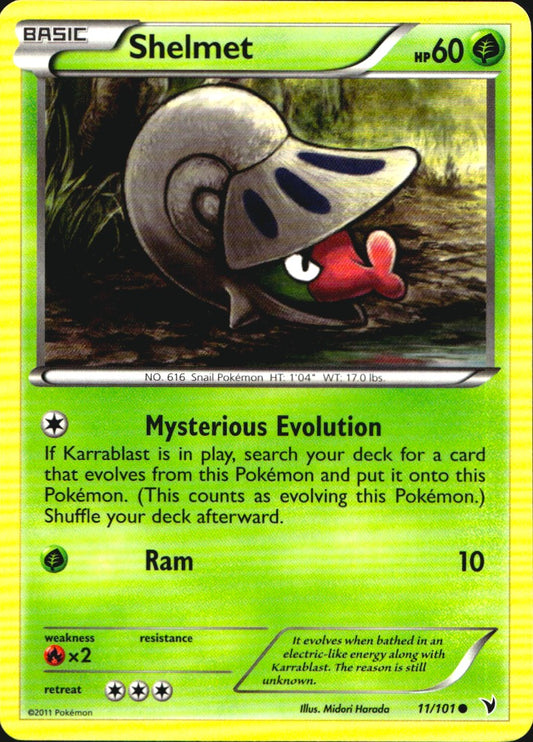Shelmet 11/101 Common Noble Victories Pokemon Near Mint