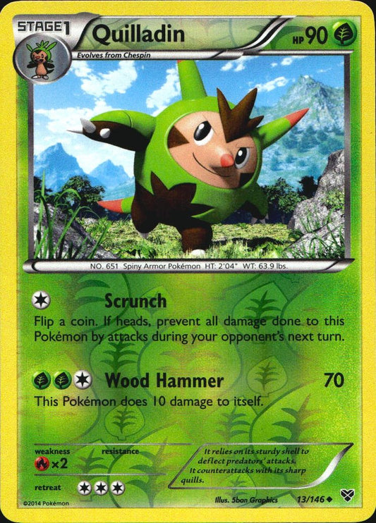 Quilladin 13/146 Uncommon XY Pokemon Reverse Holo Near Mint