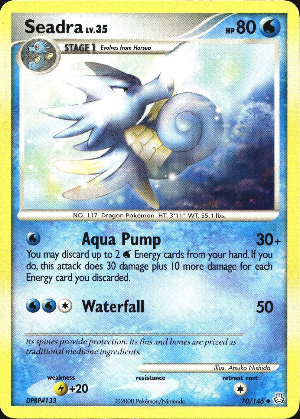 Seadra 70/146 Uncommon Legends Awakened Pokemon Near Mint