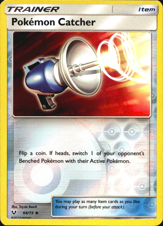 Pokemon Catcher 64/73 Uncommon Shining Legends Pokemon Reverse Holo Near Mint