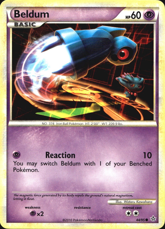 Beldum 44/95 Common HGSS Unleashed Pokemon Near Mint