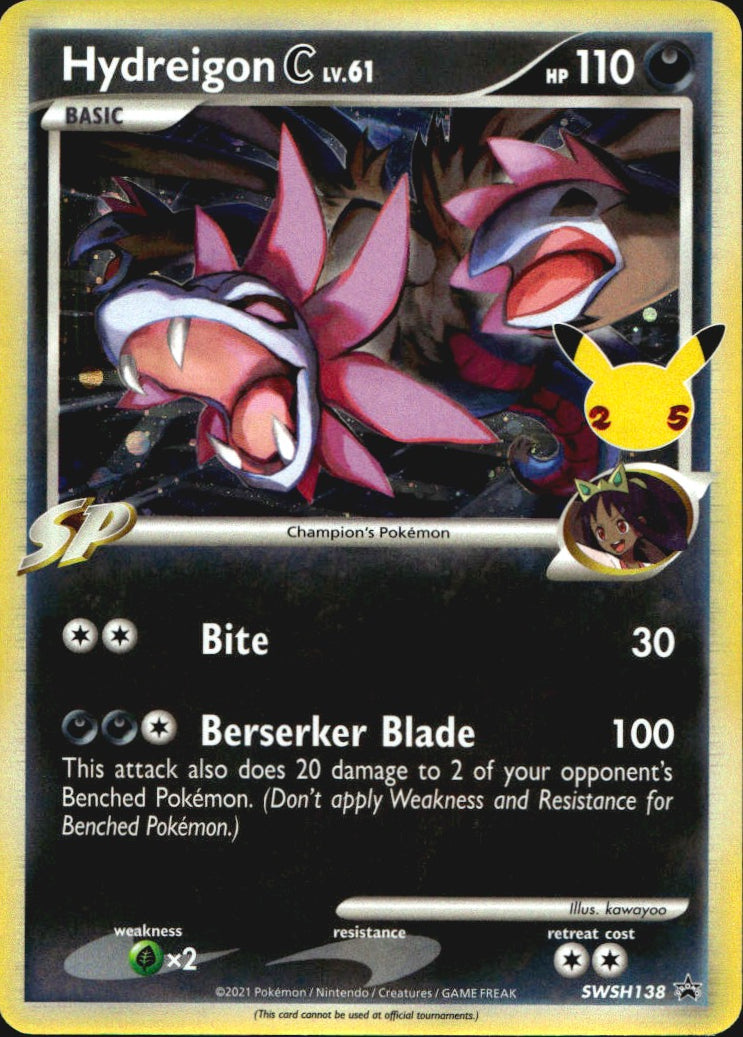 Hydreigon C SWSH138 Promo SWSH Black Star Pokemon Near Mint