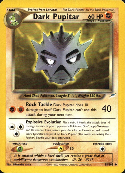 Dark Pupitar 38/105 Uncommon Neo Destiny Pokemon Near Mint