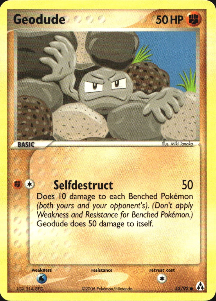 Geodude 53/92 Common Legend Maker Pokemon Near Mint