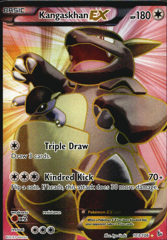 Kangaskhan EX 103/106 Rare Ultra Flashfire Pokemon Near Mint