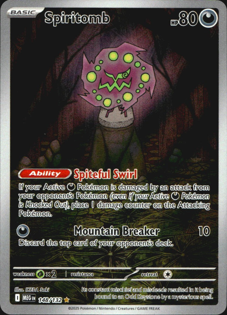 Spiritomb 148/132 Illustration Rare Mega Evolution Pokemon Near Mint