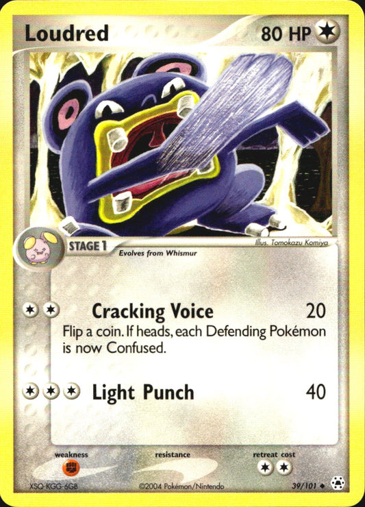 Loudred 39/101 Uncommon Hidden Legends Pokemon Near Mint