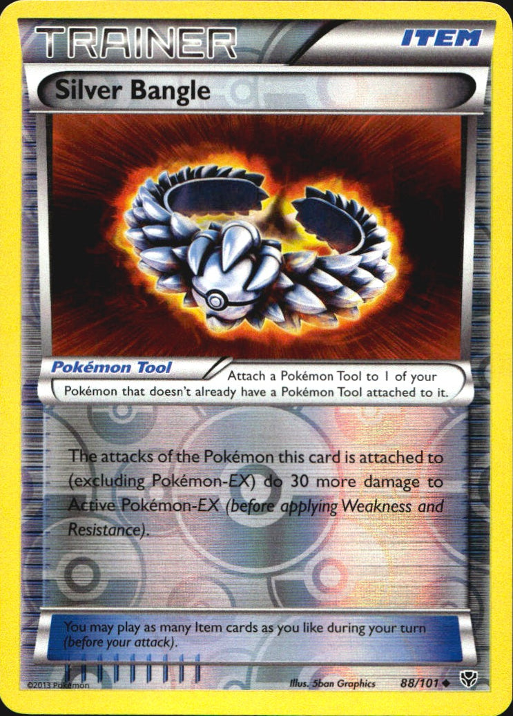 Silver Bangle 88/101 Uncommon Plasma Blast Pokemon Reverse Holo Near Mint