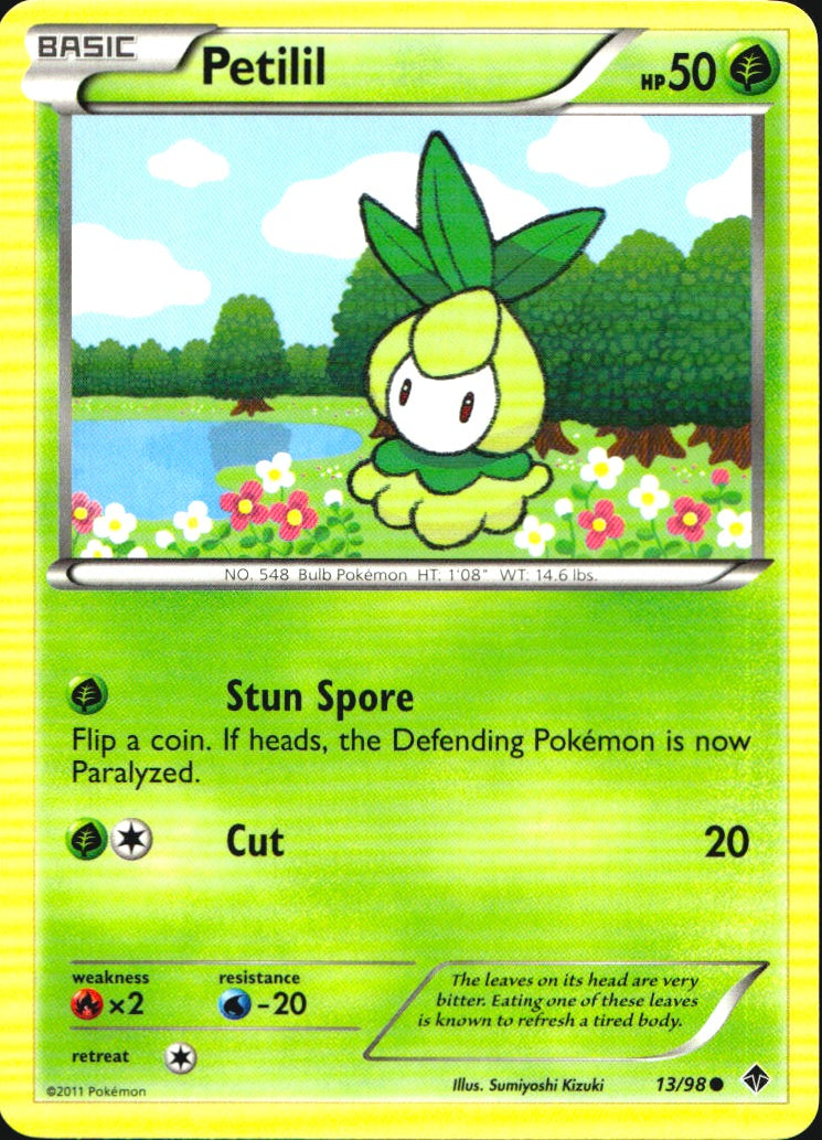 Petilil 13/98 Common Emerging Powers Pokemon Near Mint