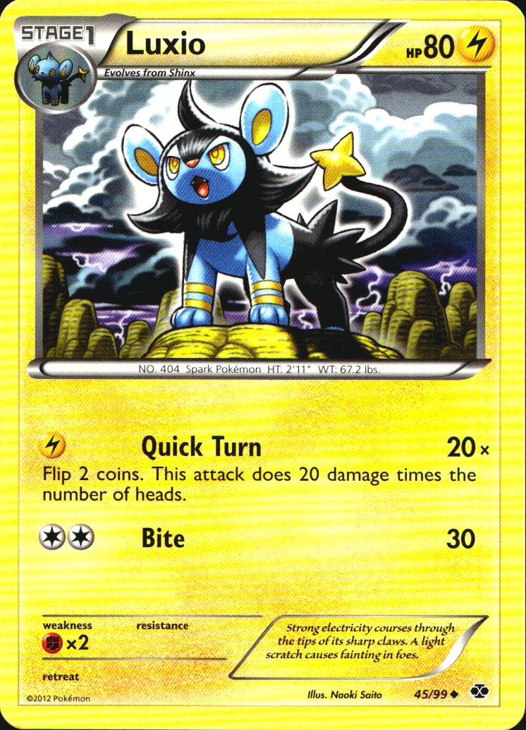 Luxio 45/99 Uncommon Next Destinies Pokemon Near Mint