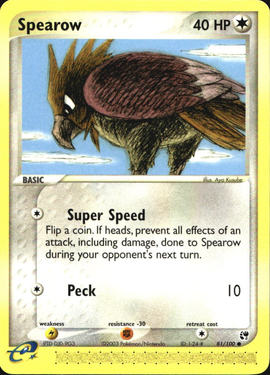 Spearow 81/100 Common Sandstorm Pokemon Near Mint