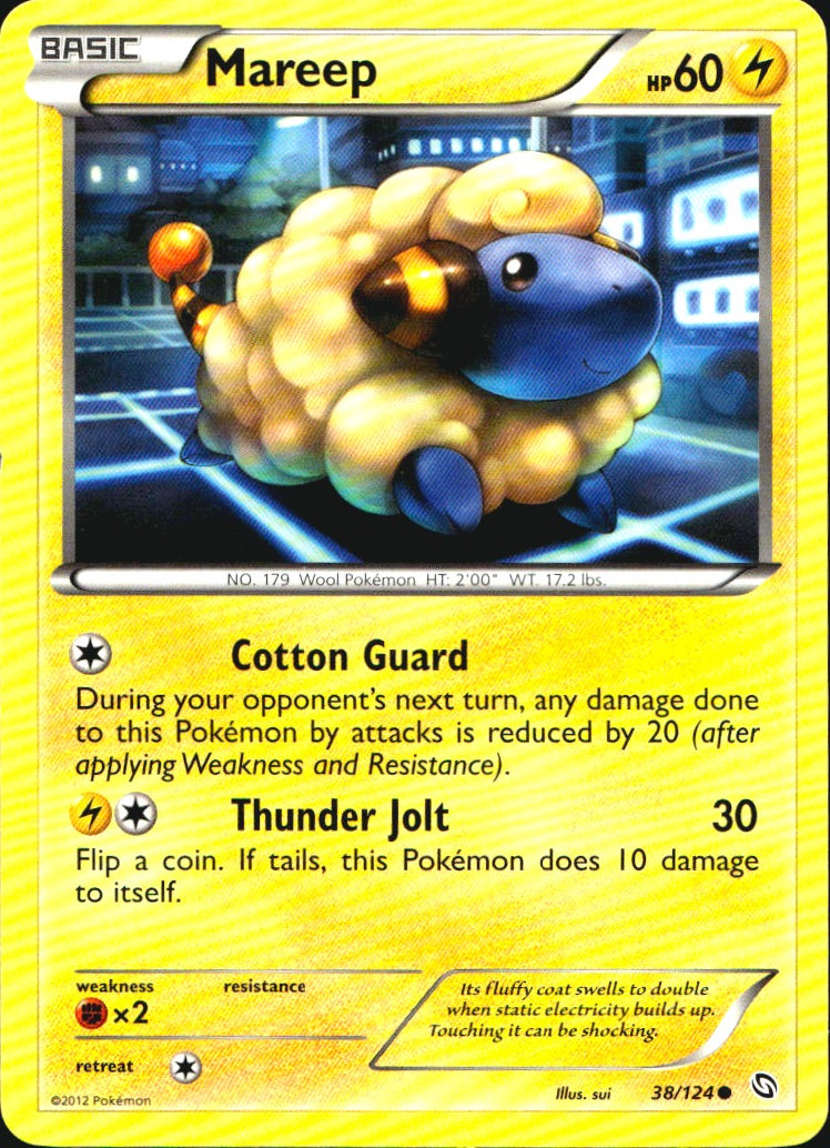 Mareep 38/124 Common Dragons Exalted Pokemon Near Mint