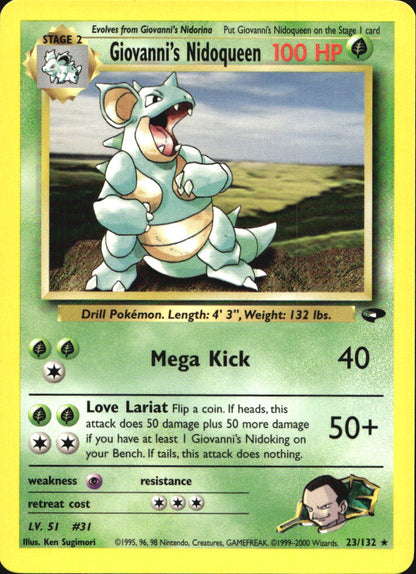 Giovanni's Nidoqueen 23/132 Rare Gym Challenge Pokemon Near Mint