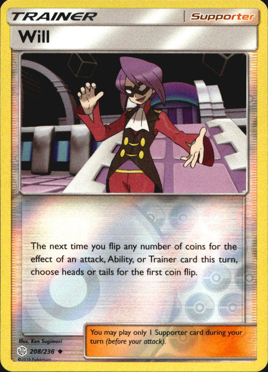 Will 208/236 Uncommon Cosmic Eclipse Pokemon Near Mint