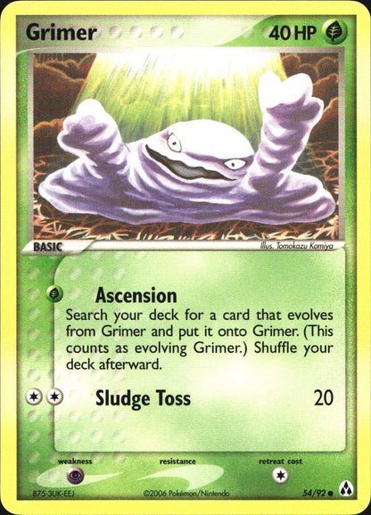 Grimer 54/92 Common Legend Maker Pokemon Near Mint