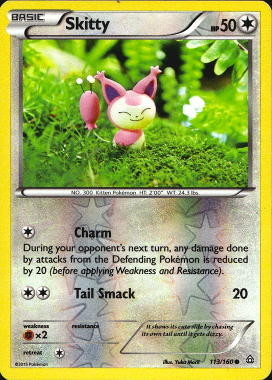 Skitty 113/160 Common Primal Clash Pokemon Reverse Holo Near Mint