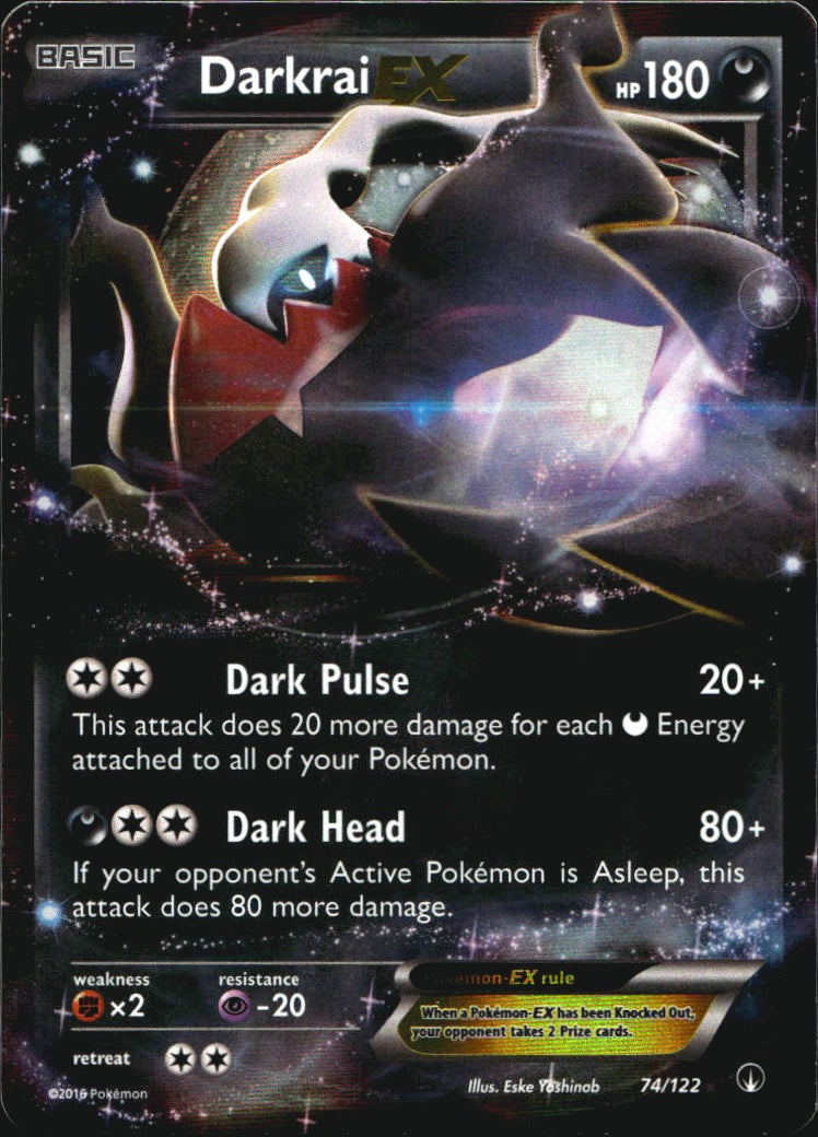 Darkrai EX 74/122 Holo Rare EX BREAKpoint Pokemon Near Mint