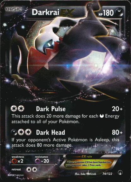 Darkrai EX 74/122 Holo Rare EX BREAKpoint Pokemon Near Mint