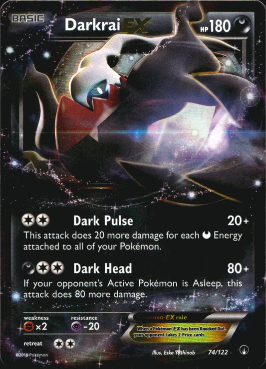 Darkrai EX 74/122 Holo Rare EX BREAKpoint Pokemon Near Mint