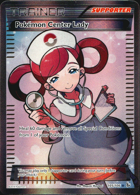 Pokemon Center Lady 105/106 Rare Ultra Flashfire Pokemon Near Mint