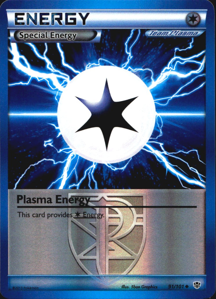 Plasma Energy 91/101 Uncommon Plasma Blast Pokemon Reverse Holo Near Mint
