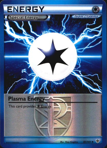 Plasma Energy 91/101 Uncommon Plasma Blast Pokemon Reverse Holo Near Mint