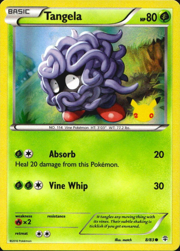 Tangela 8/83 Common Generations Pokemon Near Mint Game Exclusive