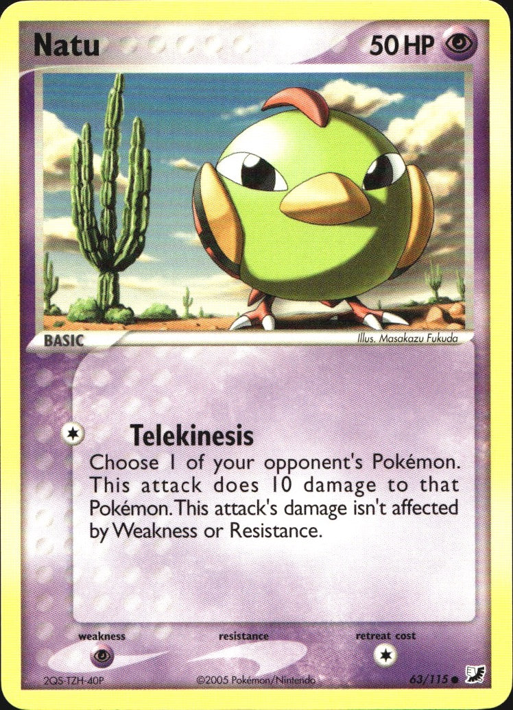 Natu 63/115 Common Unseen Forces Pokemon Near Mint