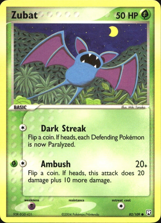 Zubat 82/109 Common Team Rocket Returns Pokemon Near Mint