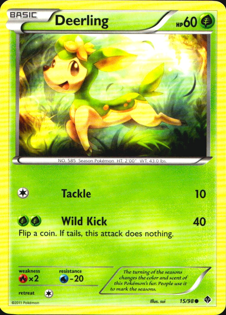 Deerling 15/98 Common Emerging Powers Pokemon Near Mint