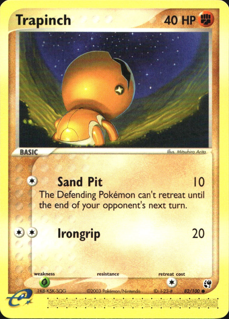 Trapinch 82/100 Common Sandstorm Pokemon Near Mint