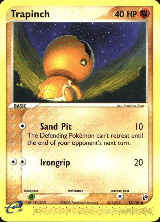 Trapinch 82/100 Common Sandstorm Pokemon Near Mint