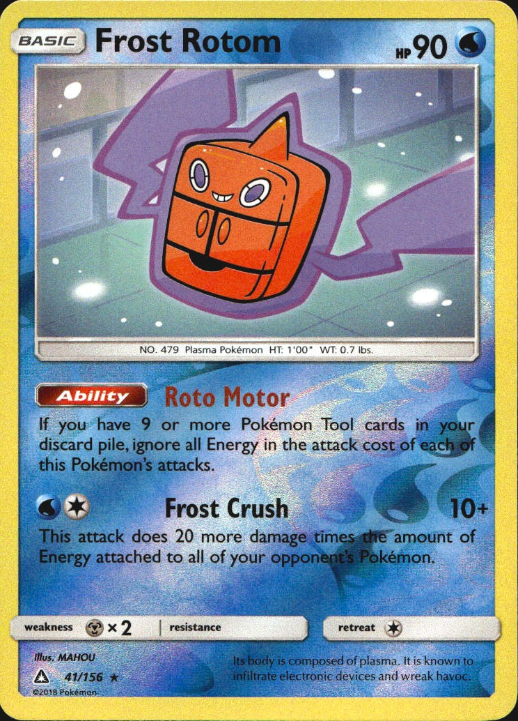 Frost Rotom 41/156 Rare Ultra Prism Pokemon Reverse Holo Near Mint