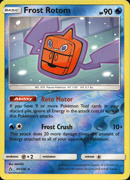 Frost Rotom 41/156 Rare Ultra Prism Pokemon Reverse Holo Near Mint