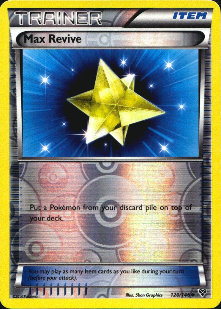 Max Revive 120/146 Uncommon XY Pokemon Reverse Holo Near Mint