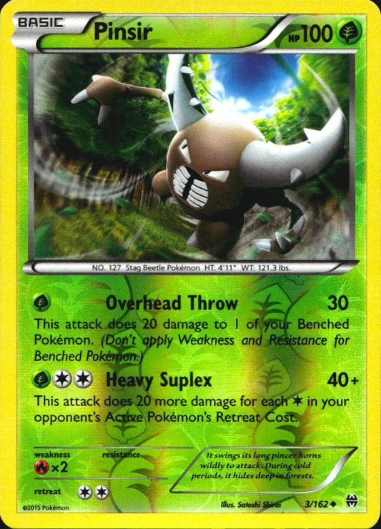 Pinsir 3/162 Uncommon BREAKthrough Pokemon Reverse Holo Near Mint