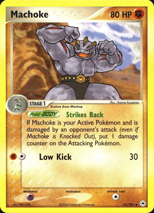 Machoke 41/101 Uncommon Hidden Legends Pokemon Near Mint