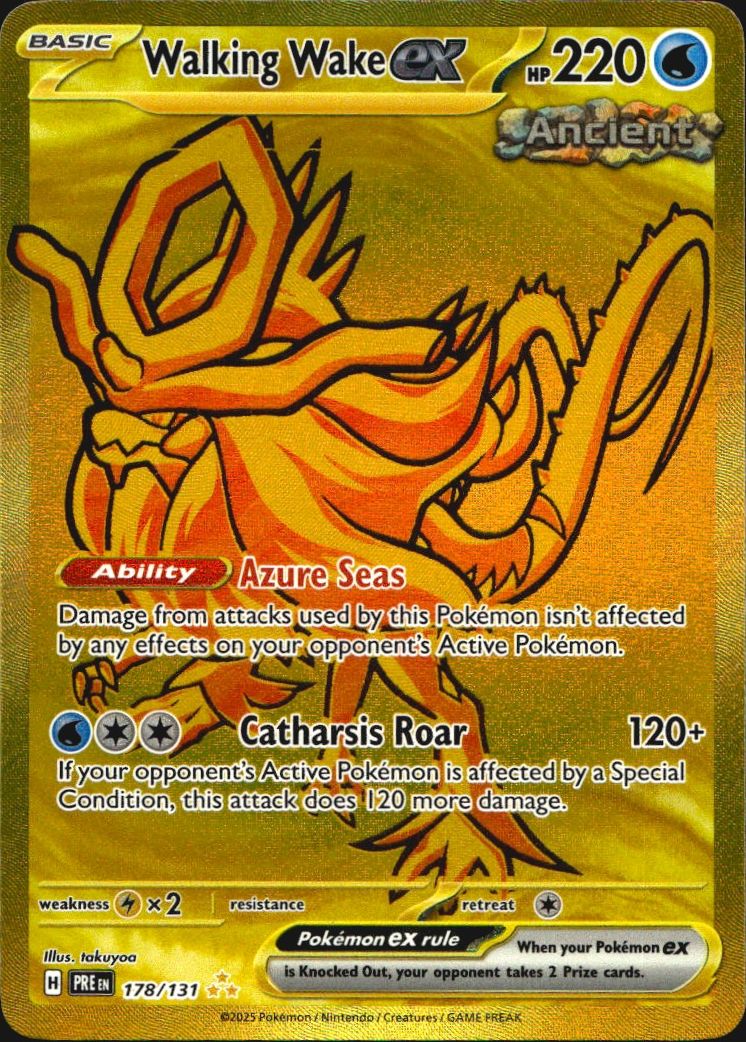 Walking Wake ex 178/131 Hyper Rare Prismatic Evolutions Pokemon Near Mint