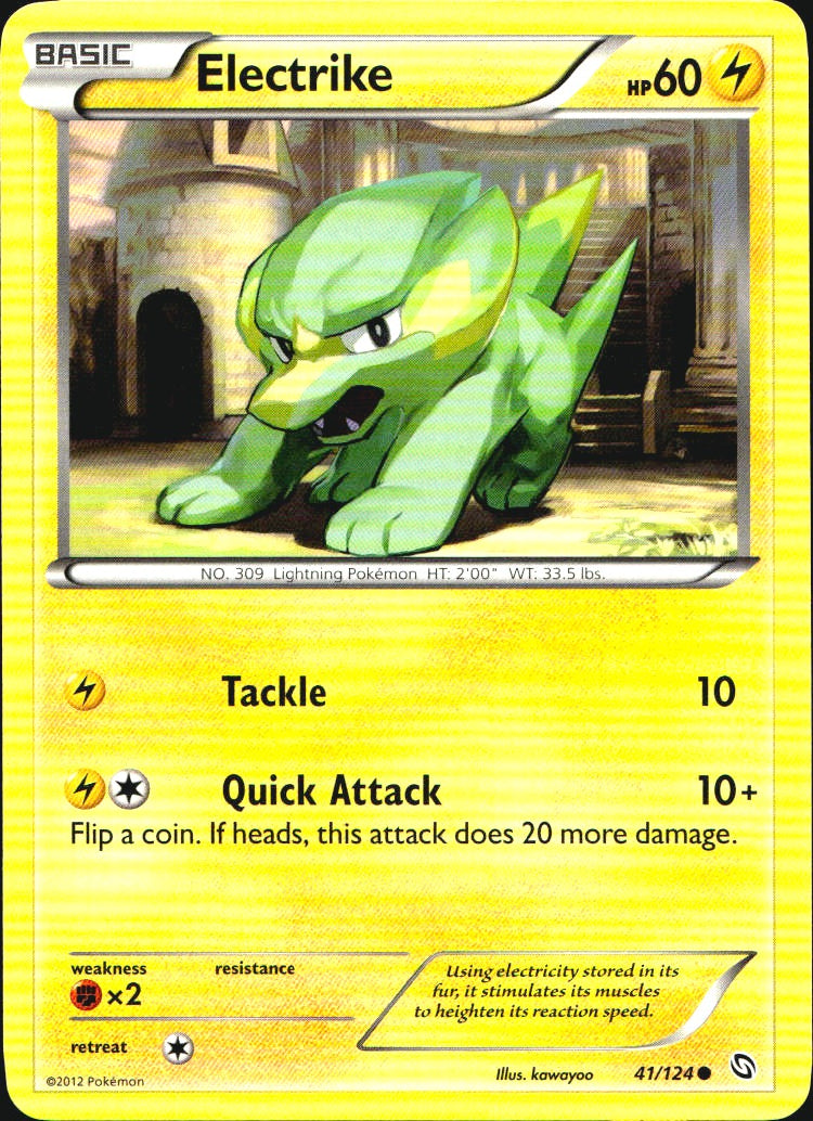 Electrike 41/124 Common Dragons Exalted Pokemon Near Mint