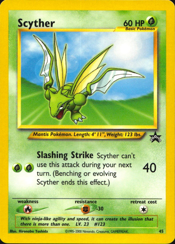 Scyther 45 Promo Wizards Black Star Promos Pokemon Near Mint