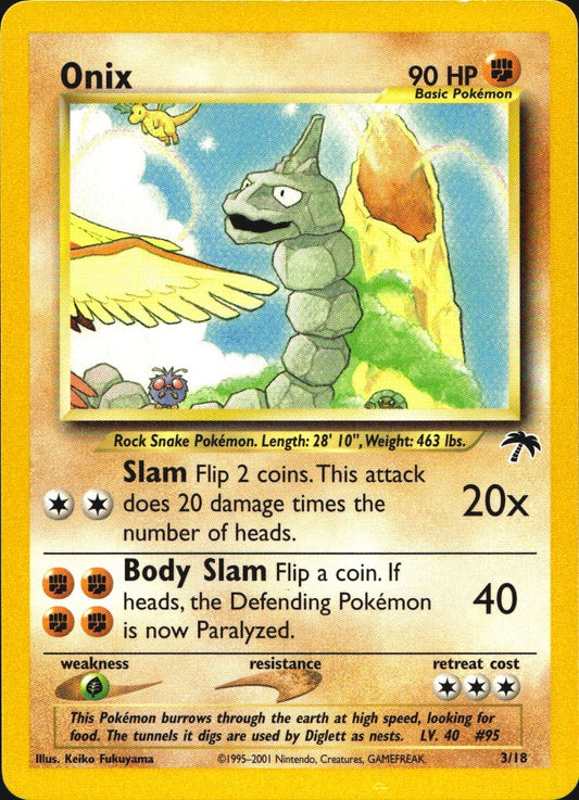 Onix 3/18 Southern Islands Pokemon Near Mint