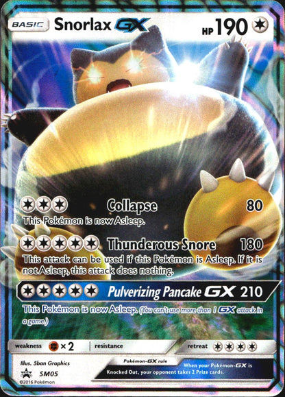 Snorlax GX SM05 Promo SM Black Star Promos Pokemon Near Mint