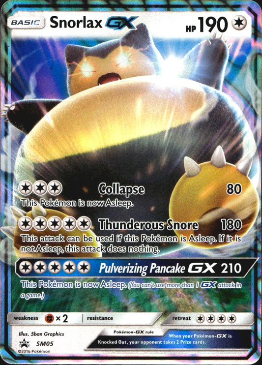 Snorlax GX SM05 Promo SM Black Star Promos Pokemon Near Mint