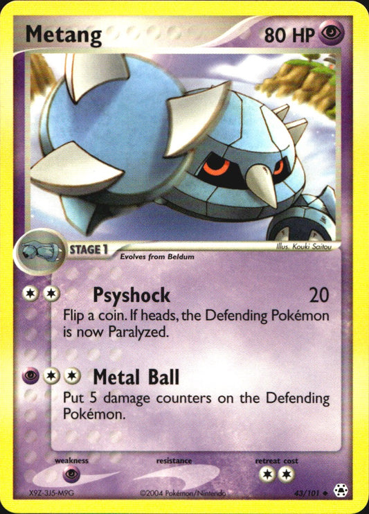 Metang 43/101 Uncommon Hidden Legends Pokemon Near Mint