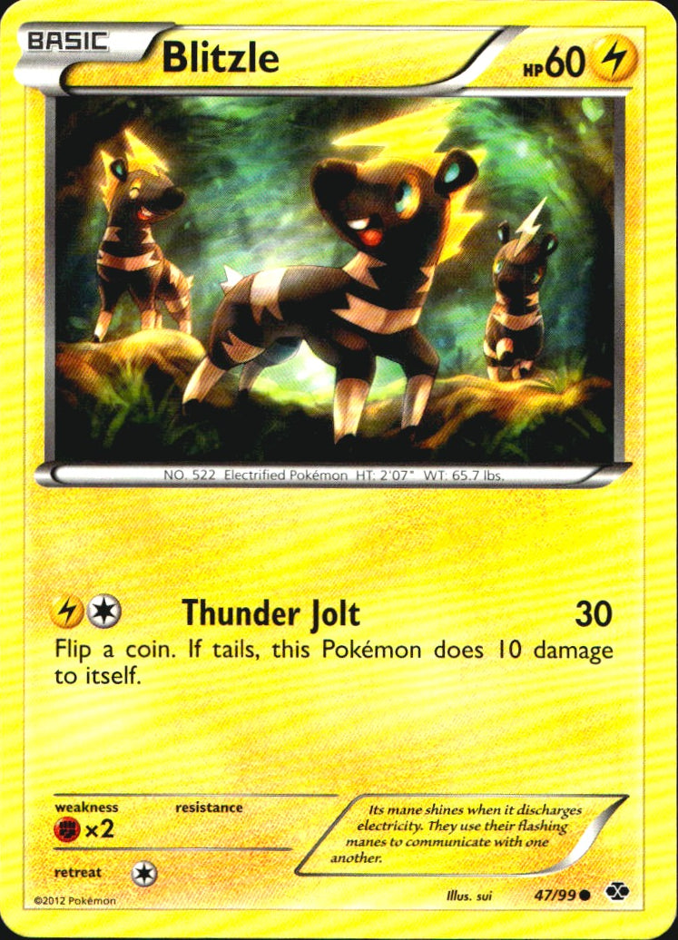Blitzle 47/99 Common Next Destinies Pokemon Near Mint